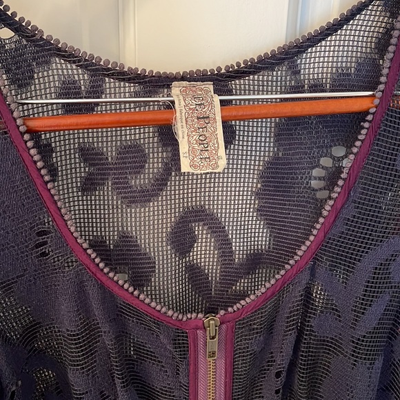 Free People | size Small | Navy Lace Tunic - Picture 2 of 6